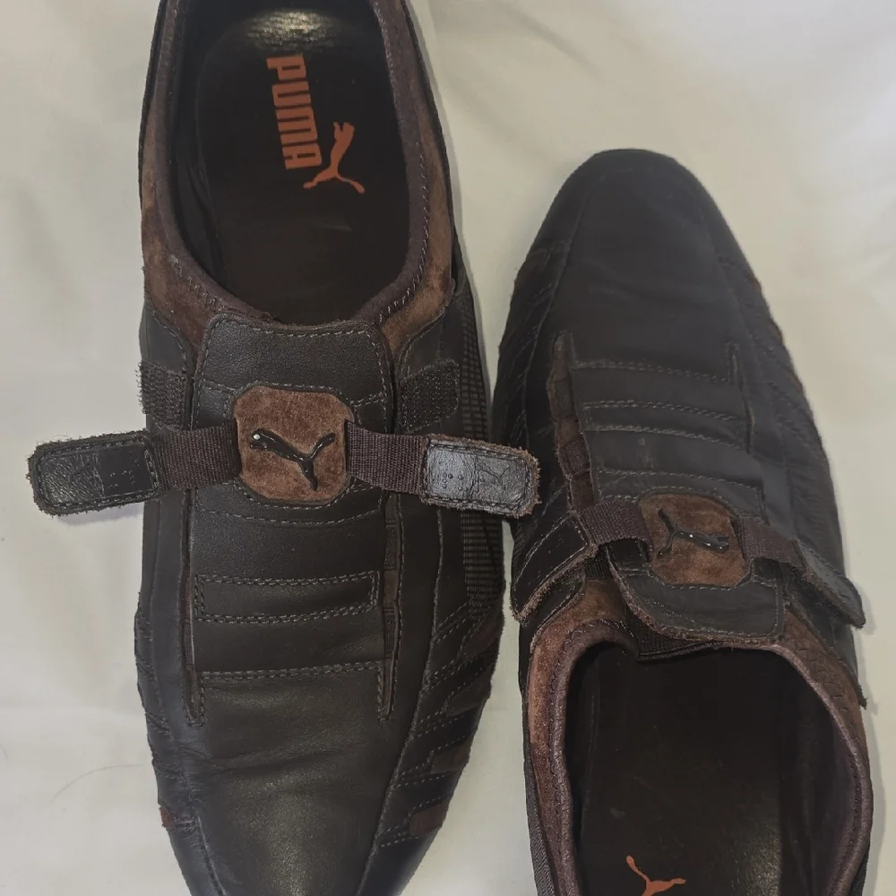 Puma Vedano V Driving Motorsport Y2K Brown Leather, Size Men's 11 - Picture 9 of 9